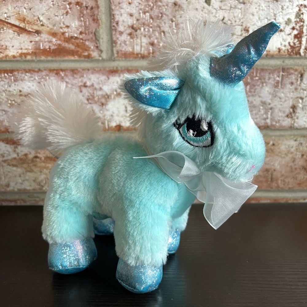 Dan Dee Plush Blue Stuffed Unicorn Animal 7 Inches Collector’s Choice